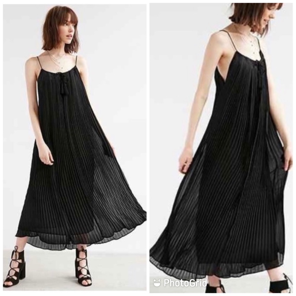 🖤Anthro NWT Carolina K pleated milla maxi dress